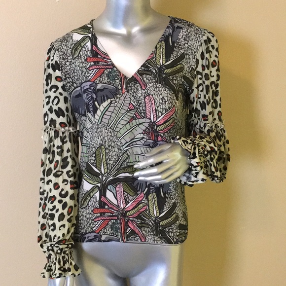 ANTHROPOLOGIE | BLANK | Safari Elephant Leopard Print - Picture 2 of 16